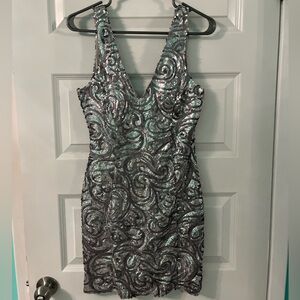Revamped Premium Collection Silver Sequin Dress size medium